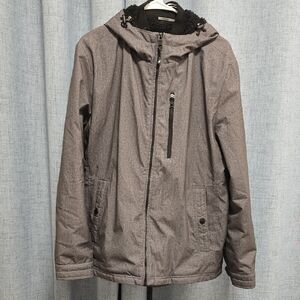 Nautica Men's Gray Hooded Water And Wind Resistant N83 Jacket Size Medium